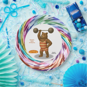Brandon, circus strong-bear paper plate