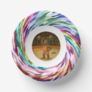 Brandon, circus strong-bear paper plate