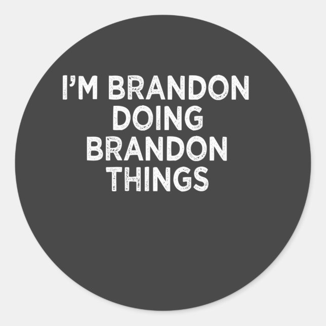 Brandon  classic round sticker (Front)