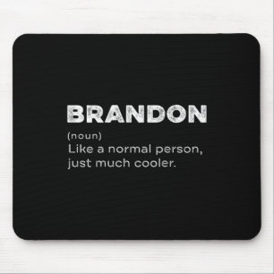 Brandon Definition Personalized Name Funny Birthda Mouse Pad