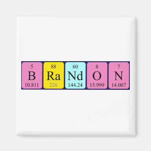 Brandon periodic table name magnet