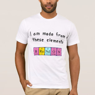 Brandon periodic table name shirt