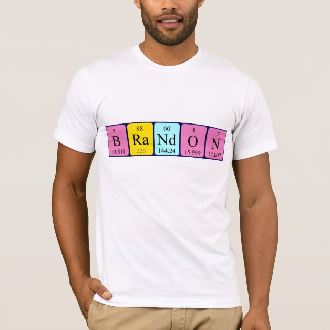 Brandon periodic table name shirt (Front)