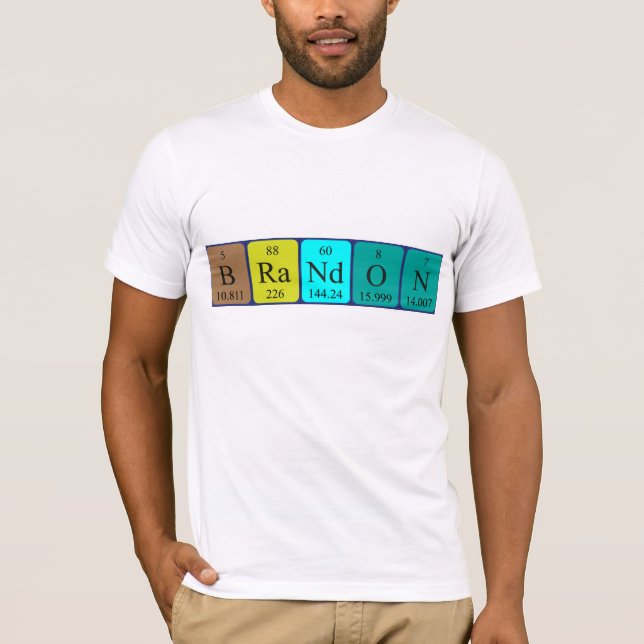 Brandon periodic table name shirt (Front)