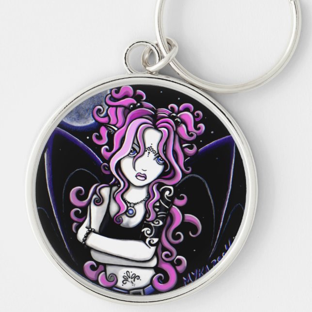 "Brandy" Gothic Pink Tattoo Fairy Keychain (Front)