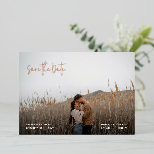 Brandy Simple Photo Modern Wedding Save the Date