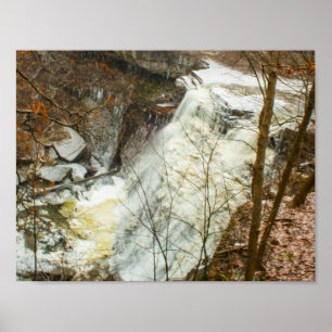 Brandywine Falls in Winter, Ohio Poster