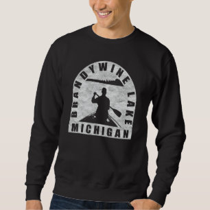 Brandywine Lake Canoeing Michigan Sweatshirt