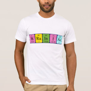 Braniac periodic table name shirt
