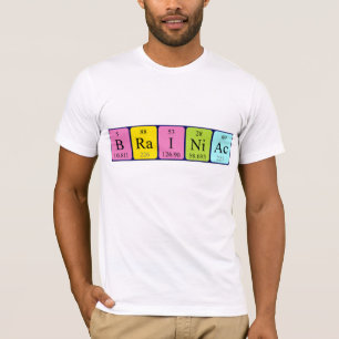 Braniac periodic table name shirt