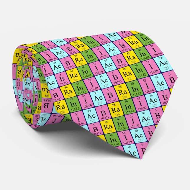 Braniac periodic table name tie (Rolled)
