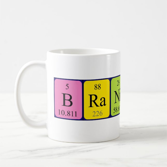 Branislav periodic table name mug (Left)