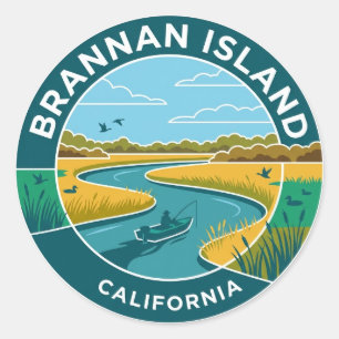 Brannan Island State Recreation Area California Classic Round Sticker