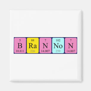 Brannon periodic table name magnet