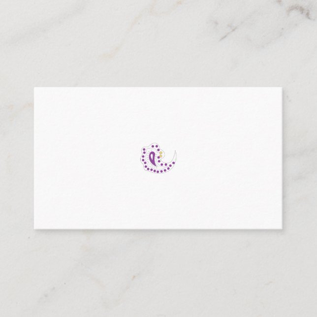 Bransoletka z serduszkiem Style, Light Eggplant Business Card (Front)