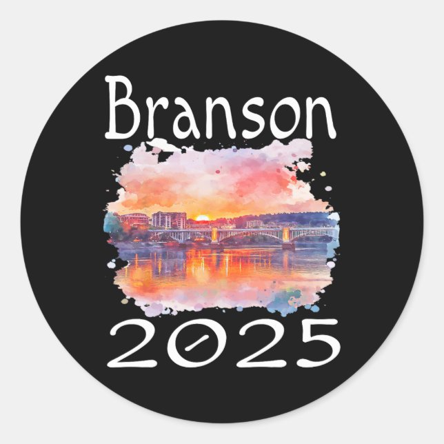Branson 2025 Matching Family Vacation Group Getawa Classic Round Sticker (Front)