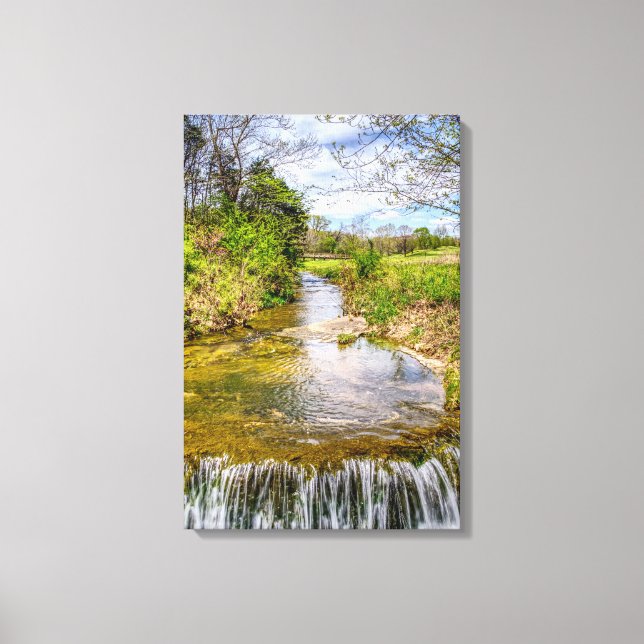 Branson Fall Creek Stream Canvas Print (Front)