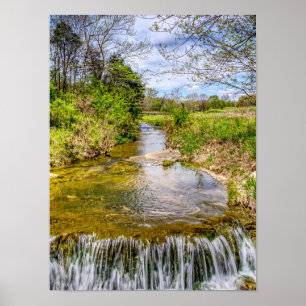 Branson Fall Creek Stream Poster