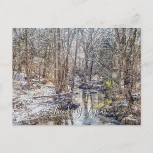 Branson Fall Creek Winter Snow Painterly TOY Postcard
