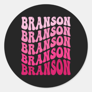 Branson Missouri Vacation Souvenir Retro Graphic Classic Round Sticker