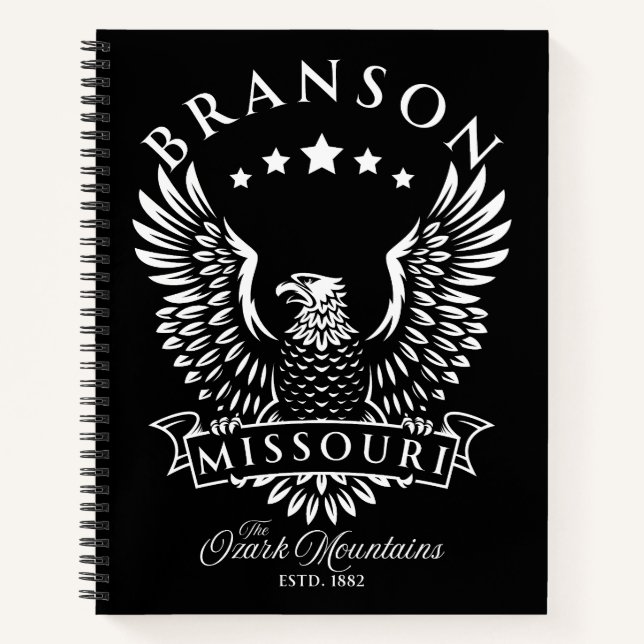 Branson Ozark Mountains Missouri Vintage Eagle Notebook (Front)