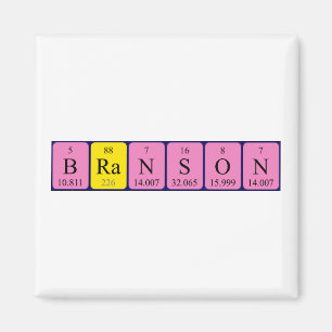 Branson periodic table name magnet