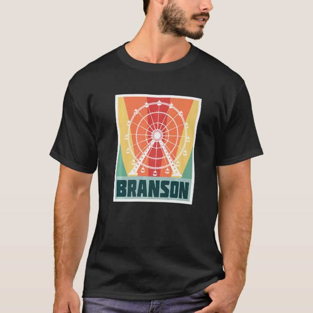 Branson Vacation Missouri Travel Hike Camping Prem T-Shirt (Front)