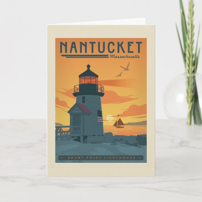 Brant Point Lighthouse | Nantucket MA Card (Front)