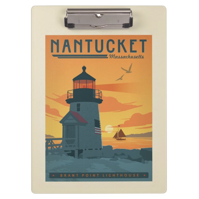 Brant Point Lighthouse | Nantucket MA Clipboard (Front)