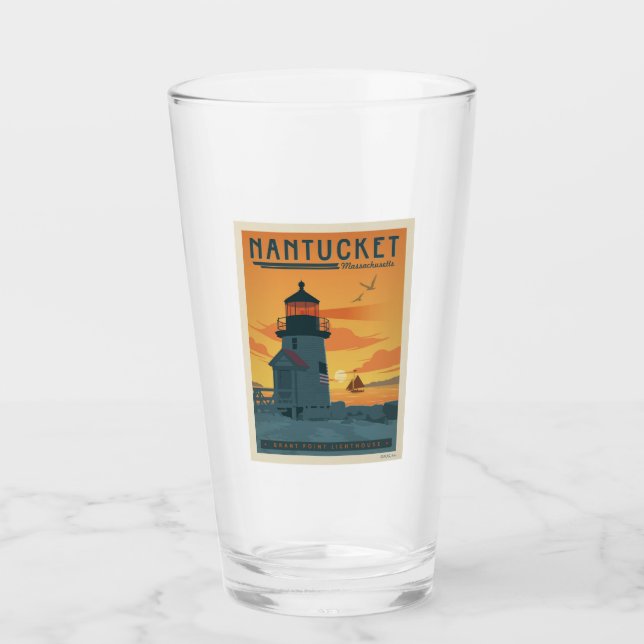 Brant Point Lighthouse | Nantucket MA Glass (Front)