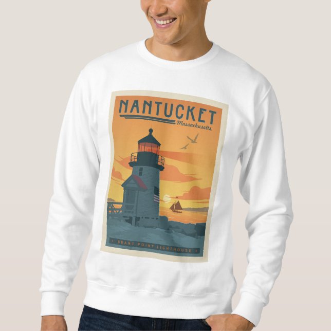 Brant Point Lighthouse | Nantucket MA Sweatshirt (Front)