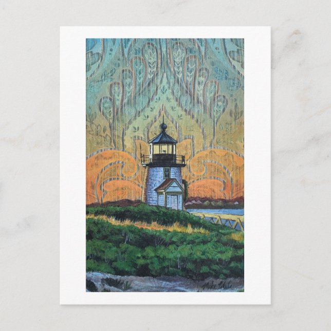 Brant Point Lighthouse Painting, Nantucket, MA Postcard (Front)