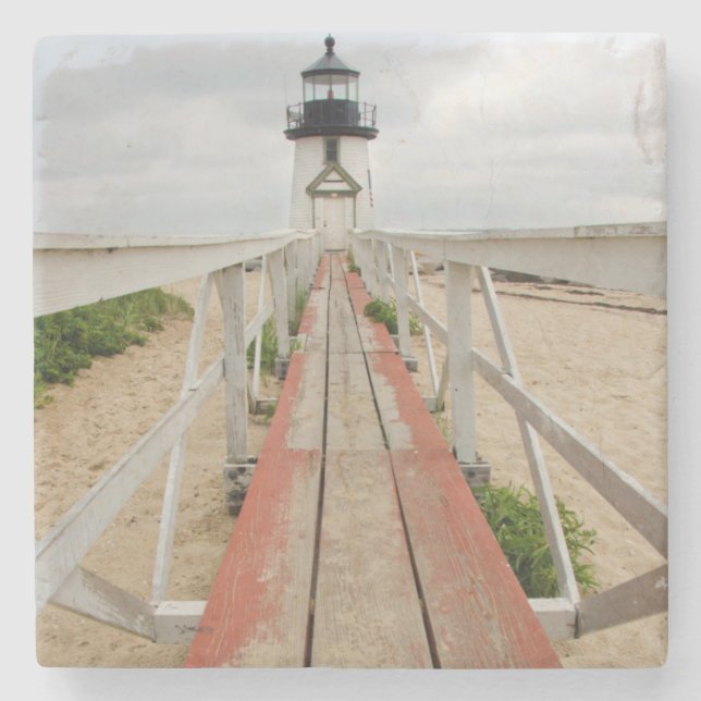 Brant Point Lighthouse Stone Coaster (Front)
