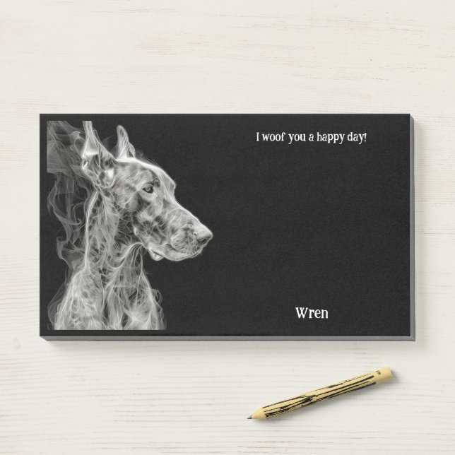 Braque du Bourbonnais Abstract Art Dog Name  Post-it Notes (On Desk)