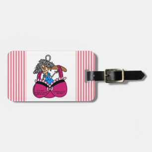 Bras and Wrinkles Humour Luggage Tag