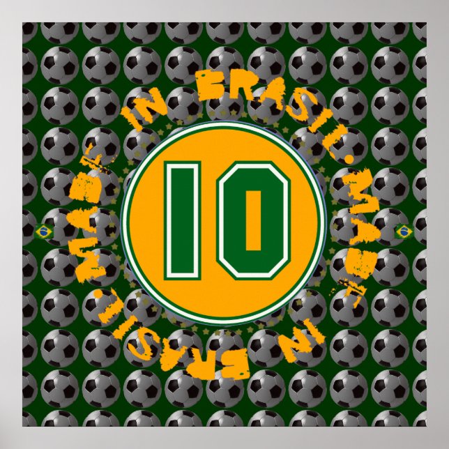brasil 10 football wall decor (Front)