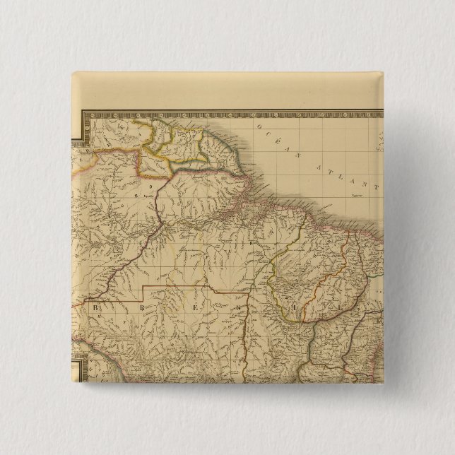 Brasil 15 Cm Square Badge (Front)