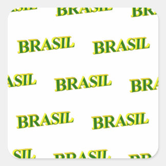 Brasil 3D Square Sticker