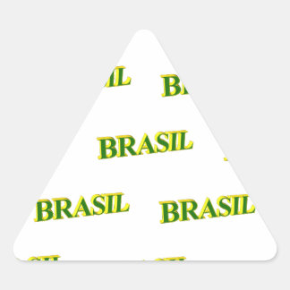 Brasil 3D Triangle Sticker