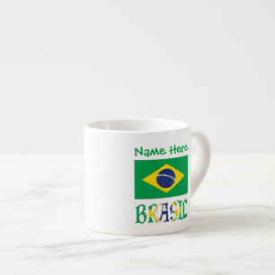 Brasil Bandera Brasil Personalised Name Espresso Cup
