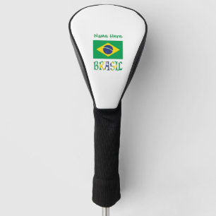 Brasil Bandera Brasil Personalised Name Golf Head Cover
