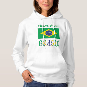Brasil Bandera Brasil Personalised Name Hoodie