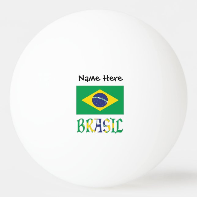 Brasil Bandera Brasil Personalised Name Ping Pong Ball (Front)