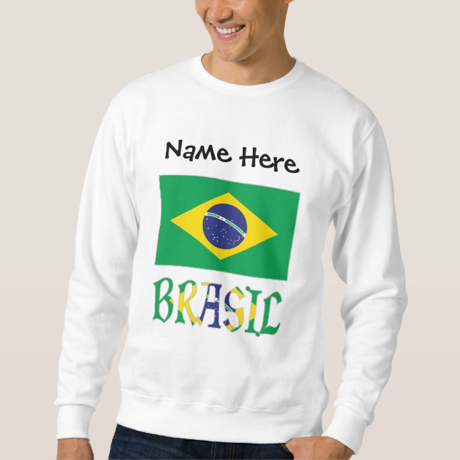 Brasil Bandera Brasil Personalised Name Sweatshirt (Front)