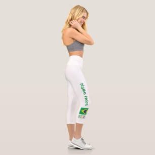 Brasil Bandiera do Brasil Personalised Capri Leggings