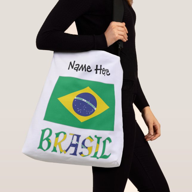 Brasil Bandiera do Brasil Personalised  Crossbody Bag (Close Up)