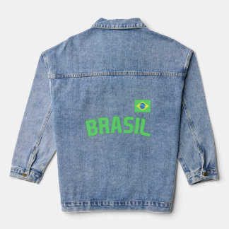 Brasil Brazilian Pride Brazil Flag International C Denim Jacket