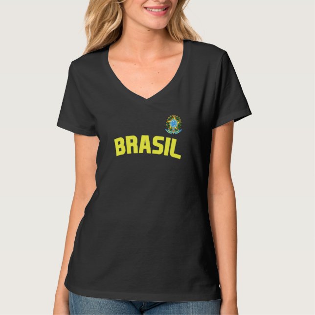 Brasil Brazilian Pride Brazil Flag International C T-Shirt (Front)