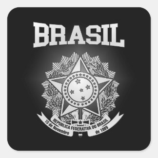 Brasil Coat of Arms Square Sticker