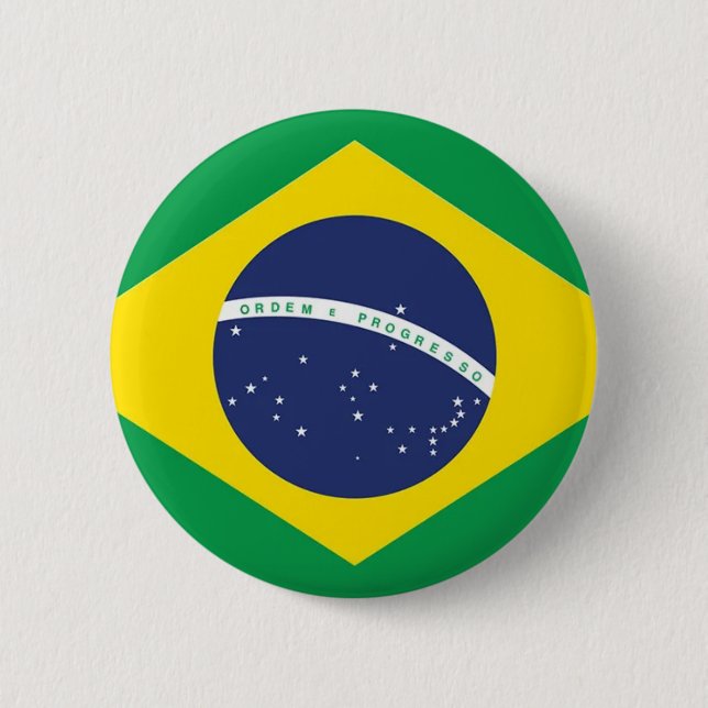 brasil country 6 cm round badge (Front)